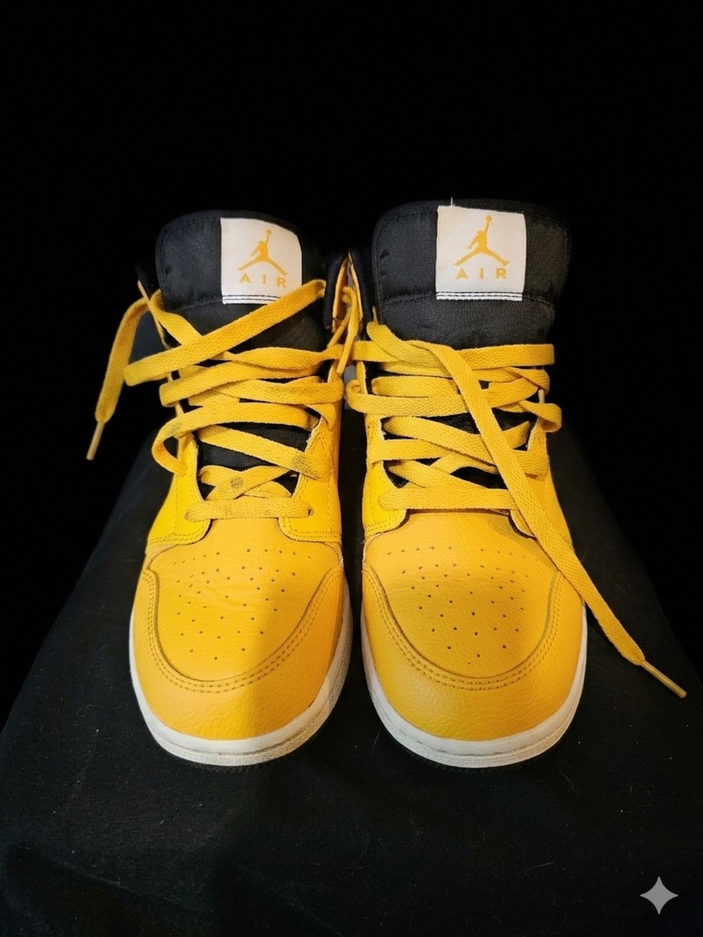 Jordan Kids Yellow and Black High-Top Sneakers
